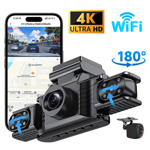 Caméra embarquée Wi-Fi 5G <span class=keywords><strong>de</strong></span> haute qualité avec enregistrement en boucle <span class=keywords><strong>pour</strong></span> <span class=keywords><strong>voiture</strong></span>, 360 degrés, 4 canaux, caméra avant 4K et caméra arrière 1080P, boîte noire <span class=keywords><strong>de</strong></span> <span class=keywords><strong>voiture</strong></span> X15-ultra - Product Image 1