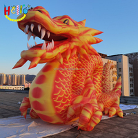 Lanterne de dragon gonflable led géante pour accessoire de défilé de fleurs de festival personnalisé
