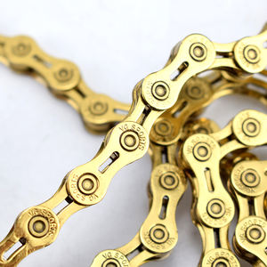 Chaîne de vélo de route et <span class=keywords><strong>vtt</strong></span> à 8 vitesses en or Ti, demi-creux, en titane, pas cher, offre spéciale, - Product Image 4