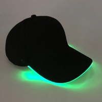 Chapeau de baseball lumineux LED de couleur unie fête de Noël casquette à visière vêtements de plein air accessoire cadeau pour chapeau d'ami