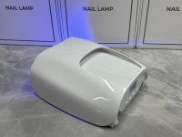 Lampe à ongles rechargeable blanche minimaliste 126W avec détection intelligente, séchoir UV LED, machine à polymériser le vernis gel et éclaircissant à la lumière rouge