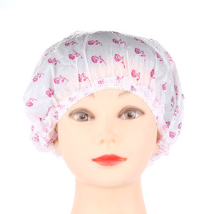 Gorro de ducha con estampado floral, extra grande, impermeable, para tratamientos y teñido del cabello, uso doméstico - Product Image 1