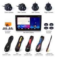 Hongrui OEM 4 caméra 360 degrés 4 objectifs miroir de caméra de voiture Carplay Android 4 canaux voiture système de caméra de vue à vol d'oiseau