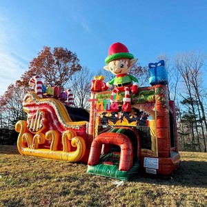 <span class=keywords><strong>Castillo</strong></span> Inflable Navideño para Fiestas al Aire Libre, Combo de <span class=keywords><strong>Castillo</strong></span> Hinchable con Tobogán - Product Image 3