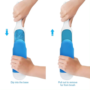 Brosse autonettoyante Petdom pour animaux de compagnie, éliminateur de poils de chien, double face, multifonctionnelle - Product Image 2