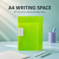 Cahier de notes A4 à spirale en plastique PP 30 trous avec 60 feuilles reliure à spirale à couverture rigide pour l'école
