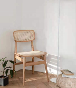 Chaise de siège en bois massif et rotin, Design moderne de Style nordique, offre spéciale - Product Image 4