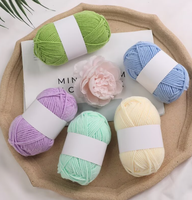 Wholesale Yarncrafts Baby Crochet Yarn 100% Recycled Cotton High Tenacity Dyed Pattern Acrylic Blended Hand Knitting Yarn