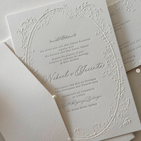 Cartes de luxe personnalisées en typographie, invitations de mariage haut de gamme, cartes postales texturées en relief, liste des invités, cartes de menu