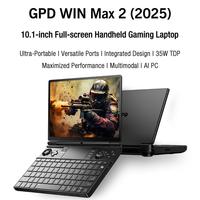 Konsol Game Genggam 2-in-1 GPD WIN Max 2 2025 Layar 10.1 Inci R7 8840U Laptop Mini Portabel RAM 32GB SSD 1TB
