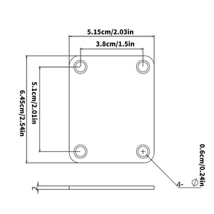 Plaque de renfort pour guitare électrique ST/<span class=keywords><strong>Tele</strong></span> Plaque de connexion pour guitare électrique BASS Neck Body Square Plate Guitar Accessories - Product Image 3