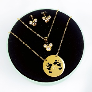 Diseñador inspirado en Mickey pendientes y San Valentín personalizado collar Cham para las mujeres <span class=keywords><strong>de</strong></span> la joyería <span class=keywords><strong>de</strong></span> los hombres - Product Image 2
