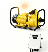 Pompe centrifuge solaire auto-amorçante DC à haut débit de 1,5 kW, ensemble complet avec boîtier de contrôle MPPT, pompe à eau solaire de surface portable