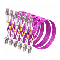 Cordon de brassage optique multimode OM4, câble de brassage à 2 fibres LC UPC vers LC UPC Duplex LSZH, câble de brassage 2,0 mm
