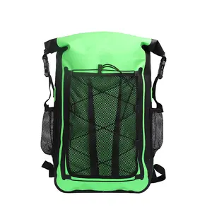 SINOTOP Heavy Duty 50L 500D PVC Tarpaulin Waterproof Wear-Resistant Roll-Top Closure Backpack for Hiking