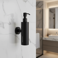 Botol Dispenser Sabun Cair Silinder Stainless Steel Baru NES-JD1 dengan Pompa Busa Desain Modern untuk Kamar Mandi Hotel