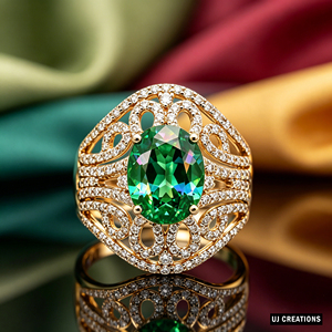 Bague personnalisée en or massif S925/10K/14K/18K avec zircon ovale, qualité IGI certifiée VVS-VS, taille brillant, sertissage à griffes, 10x8mm - Product Image 3