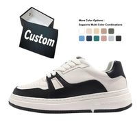 Chaussures décontractées de luxe personnalisées, baskets à plateforme épaisse, baskets classiques unisexes, baskets vintage de style basket-ball avec boîte à chaussures