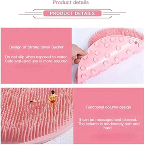 Sfregando la schiena massaggiando la doccia spazzolando il bagno lavando i piedi sfregando il tappetino da bagno in silicone - Product Image 4