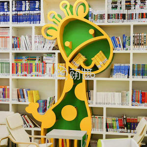 Estantería de Madera con Forma de Jirafa para Libros, Muebles <span class=keywords><strong>Montessori</strong></span> para Escuela, Jardín de Infancia, Sala de Lectura, <span class=keywords><strong>Librería</strong></span> para Preescolar - Product Image 3