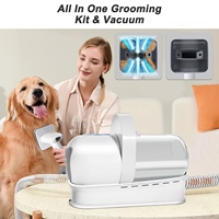 Nouveau kit de toilettage multifonctionnel 7-en-1 en acier inoxydable et plastique pour chiens et chats, tondeuse à poils sous vide