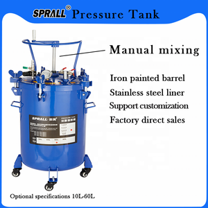 SPRALL 10L-60L 수동 페인트 압력 포트 탱크 조절기 압력 게이지 포함 - Product Image 5