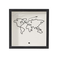 Boîte à souvenirs de voyage à insertion par le haut, cadre profond avec carte du monde, pour billets, souvenirs d'aventure et objets à conserver, décoration murale, direct usine