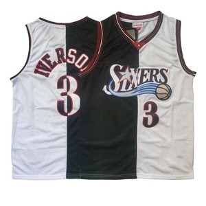 Camiseta <span class=keywords><strong>de</strong></span> Baloncesto con Bloques <span class=keywords><strong>de</strong></span> Color y Bordado # 23 Jordán # 15 Carter # 12 # 33 Bird Adulto Unisex S M L XL XXL - Product Image 2