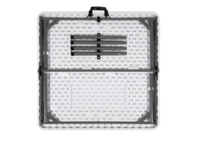 Mesa plegable de plástico cuadrada de 88cm para eventos Fuerte y útil Hotel plegable cuadrado plegable en media Mesa - Product Image 4