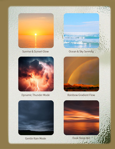Réveil avec lumière immersive New Sunrise, 6 effets <span class=keywords><strong>lumineux</strong></span> naturels, bruit blanc, haut-parleur <span class=keywords><strong>sans</strong></span> <span class=keywords><strong>fil</strong></span>, horloge numérique LED - Product Image 3