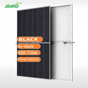 En stock JINKO barato PV panel de placa solar instalación uso doméstico 620W 650W 550 vatios negro completo JINKO Tigre neo tipo n panel solar