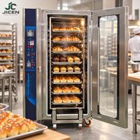 Four à pâtisserie et à pain en acier inoxydable JC, 12 plateaux, haute circulation d'air chaud, vapeur, gaz, convection, économie d'énergie, en vente