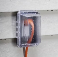 Boîte électrique en plastique PVC non métallique, noire, transparente, certifiée, 1 gang, extra résistante, étanche, pour instruments électroniques