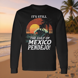 T-shirt promozionale a maniche lunghe unisex con scollo rotondo per adulti, con stampa "It's Still The Gulf Of Mexico Pendejo" - Product Image 3