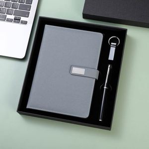 Wholesale Promotional Luxury Notebook Gift Set A5 PU Leather Journal <b>Refillable</b> Diary Notebook Business Gift Set With <b>Pen</b> - Product Image 6