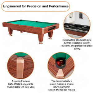 High Quality Classic Commercial Style <b>Pool</b> <b>Table</b> Snooker/Billiard MDF Material With Solid Wood Rail on Sale <b>Pool</b> Billiard Ta - Product Image 3
