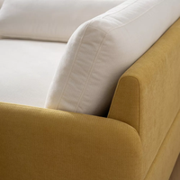 Fauteuil minimaliste moderne en bois surdimensionné en tissu chenille Fauteuil de canapé simple pour le salon Accent pour les hôtels et les appartements