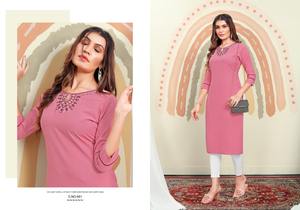 Fashionable Cotton Kurti for <b>Women</b> with Adjustable Fit Modern Stylish Design Perfect for Daily Casual and Comfortable <b>Wear</b> - Product Image 2