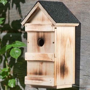 Caja de Anidación de Madera 3 en 1 con Paneles Frontales Intercambiables para Diversos Pájaros de Jardín - Product Image 4
