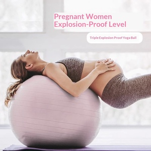 Balón de Yoga de 75 cm, PVC Grueso Antiexplosión, Redondo, Profesional, para Mujeres Embarazadas, Parto, Madres, <span class=keywords><strong>Pilates</strong></span>, Adelgazamiento - Product Image 2