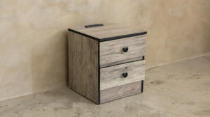 Mesita de noche de dormitorio de tablero de partículas moderno de Venta caliente con cajones Venta directa de fábrica - Product Image 4