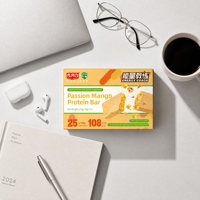 Barre protéinée végétalienne OEM saveur mangue, substitut de repas, en gros, avec calcium, alimentation saine, nutrition diététique, usine de barres protéinées