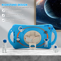 Coque arrière en Silicone antichoc et design astronaute pour iPad 7e génération 10.2 pouces 2021 avec bandoulière