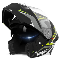 Casque de Moto Modulable ABS Tout-Terrain Unisexe avec Double Visière, Logo Personnalisé, Design Sportif et Relevable pour une Conduite Colorée et Tendance