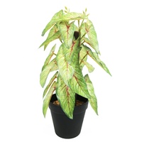 Petit bonsaï artificiel Sonerila à 28 feuilles, 32 cm de haut, petite plante artificielle en pot
