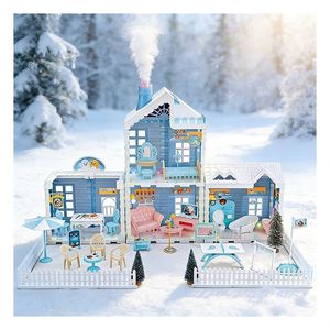 Modelo de Casa en Miniatura Contemporánea con Luces y Muebles, Casa de Muñecas de Plástico, Regalo para Niños, Adultos y Coleccionistas - Product Image 5