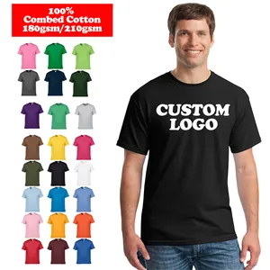 T-shirt imprimé à la demande pour hommes et femmes avec logo personnalisé