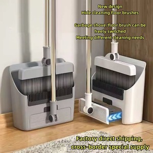 Three In One Multi Purpose Broom Set Hard Bristles Steel Handle <b>Extendable</b> Floor <b>Brush</b> For Deep <b>Cleaning</b> Corners - Product Image 4