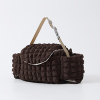 Panier de rangement en tissu à bulles pour poussette, sac suspendu, crochet, sacs de rangement de grande capacité, sac de maman