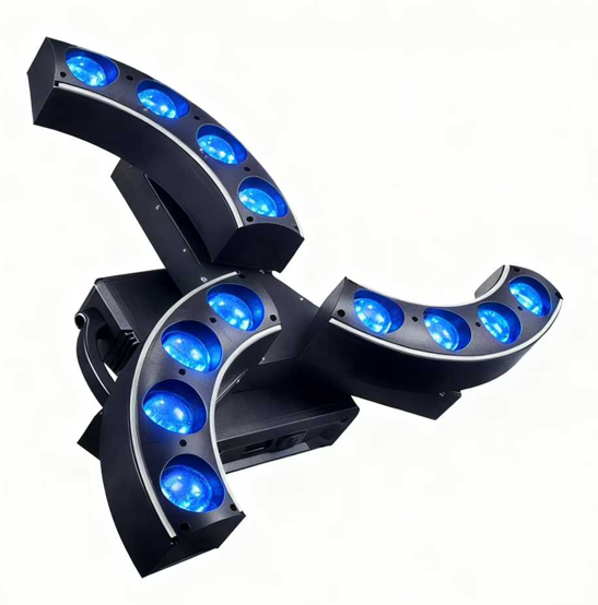 STSLITE 12x20W 5050 RGBW 4in1 LED March Curve Stepless Beam Light for Concert & Music Festival Use